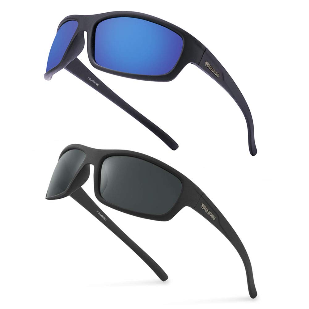 Polarized Sport Sunglasses for Men - Matte Finish UV400 Protection Sunglasses with Mirror Lens - Perfect for Running, Cycling & Outdoor Activities
