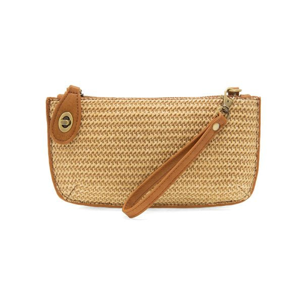 Stylish Solid Straw Mini Wristlet Crossbody Bag - Perfect for Summer Outings, Beach Trips & Casual Everyday Use