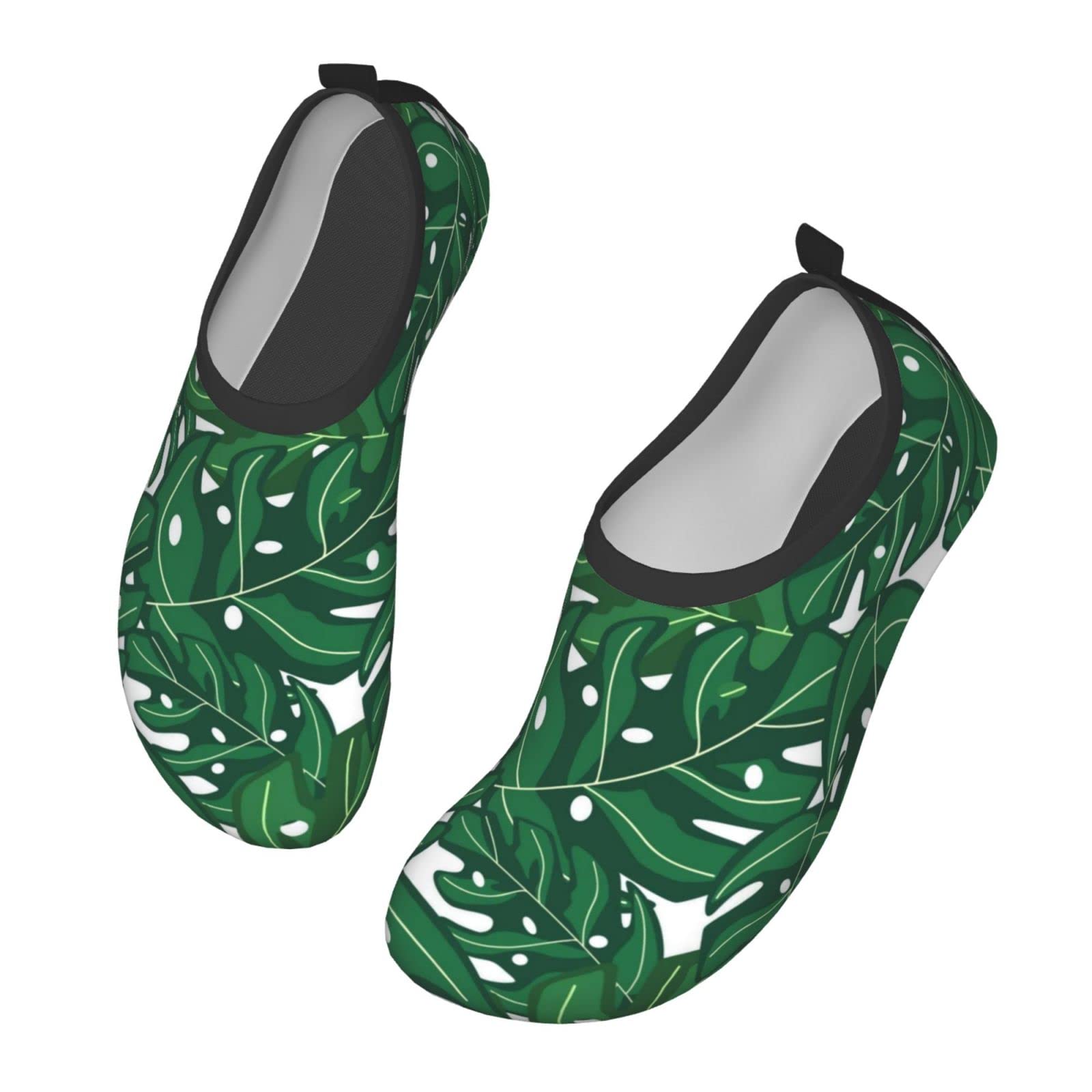 Orange Green Weave Ethnic Water Shoes for Women & Men - Barefoot Quick-Dry Aqua Socks for Beach, Swim, Surf, Yoga & Exercise | Perfect for Water Sports, Pool, Travel & Outdoor Activities