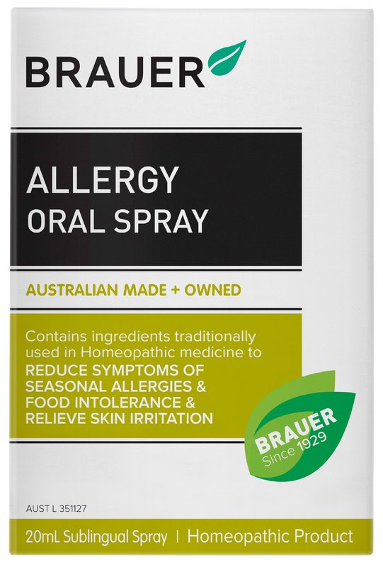 Brauer Allergy Relief Oral Spray for Adults & Kids - Fast-Acting Hay Fever & Seasonal Allergy Symptom Relief - Use at Home, Work, or Travel