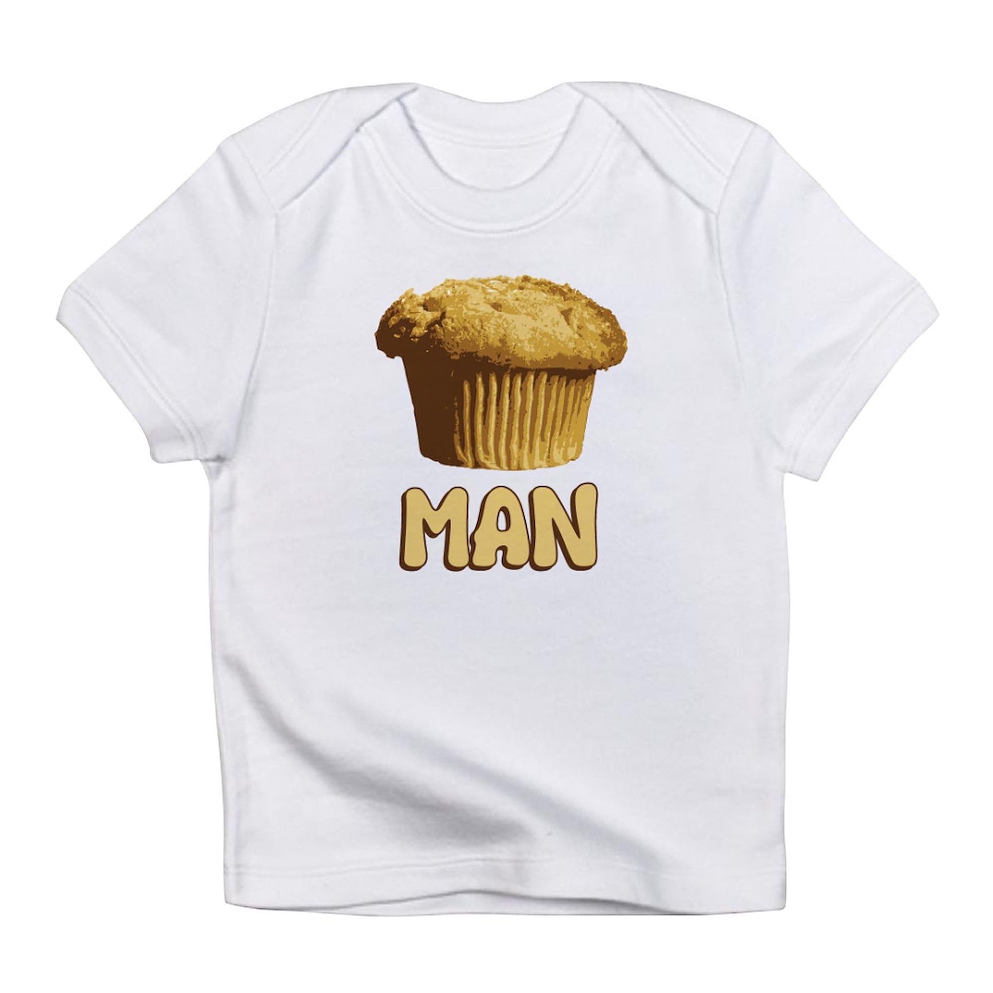 **Cute 100% Cotton Infant Graphic T-Shirt - Muffin Man Design | Soft & Comfortable Baby Shirt for Boys & Girls | Perfect for Playdates, Birthdays & Family Photos**