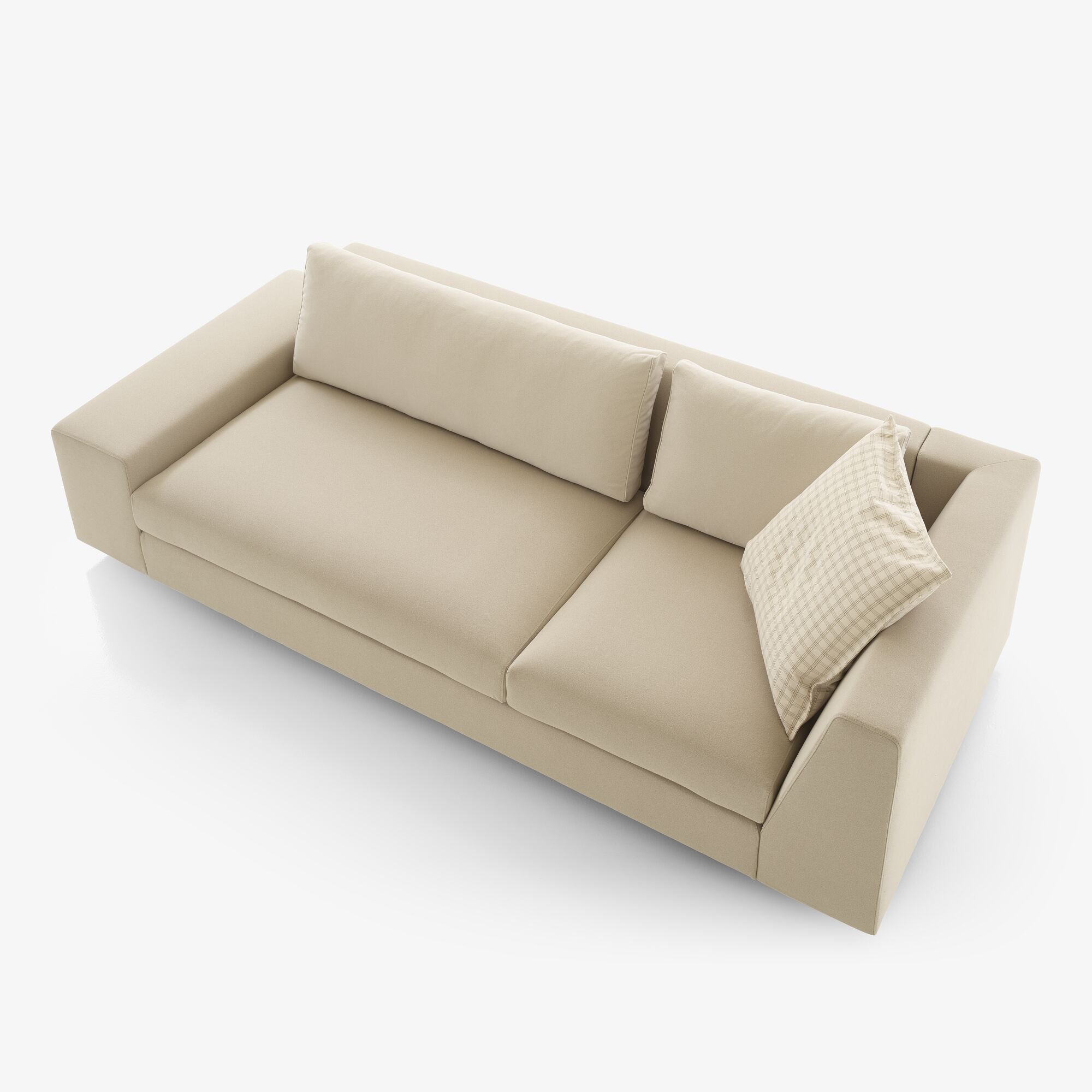 Exclusive Large Asymmetrical Settee Upholstered Sofa - Modern Living Room Furniture for Home Decor & Lounge Comfort