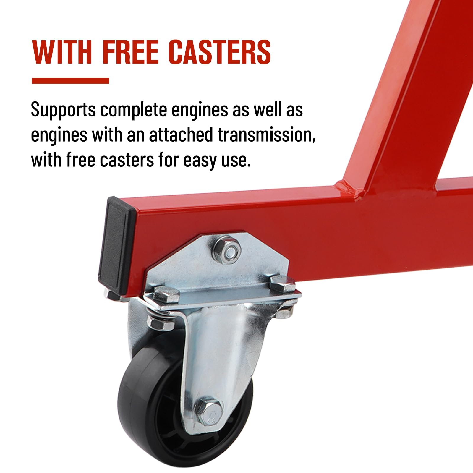 Chevy V8 LSX Rolling Engine Storage Stand with Heavy Duty Casters - Portable Engine Stand for Automotive Workshop, Garage & DIY Projects