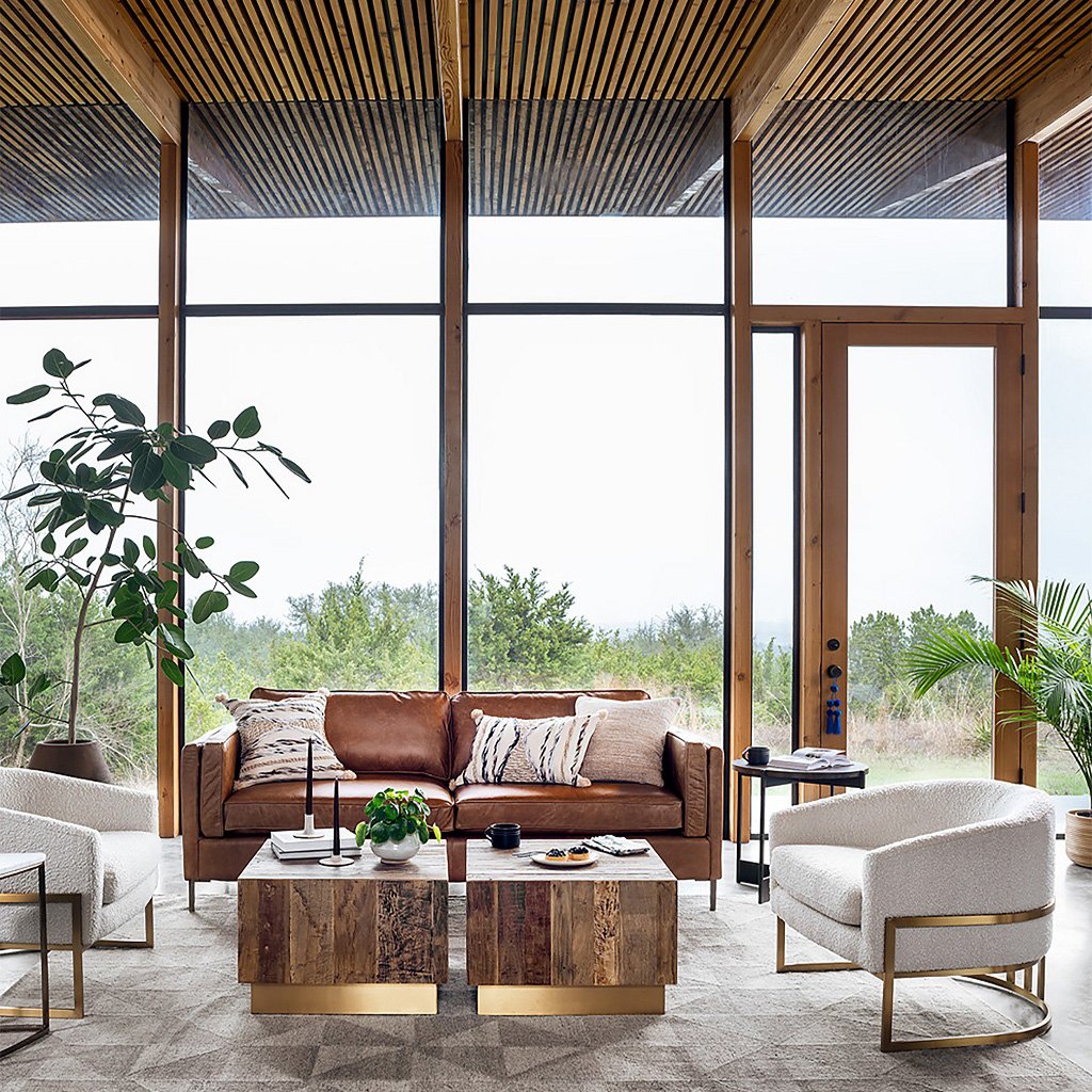 Emery Sofa in Sonoma Butterscotch - Modern Living Room Furniture for Small Spaces & Apartments