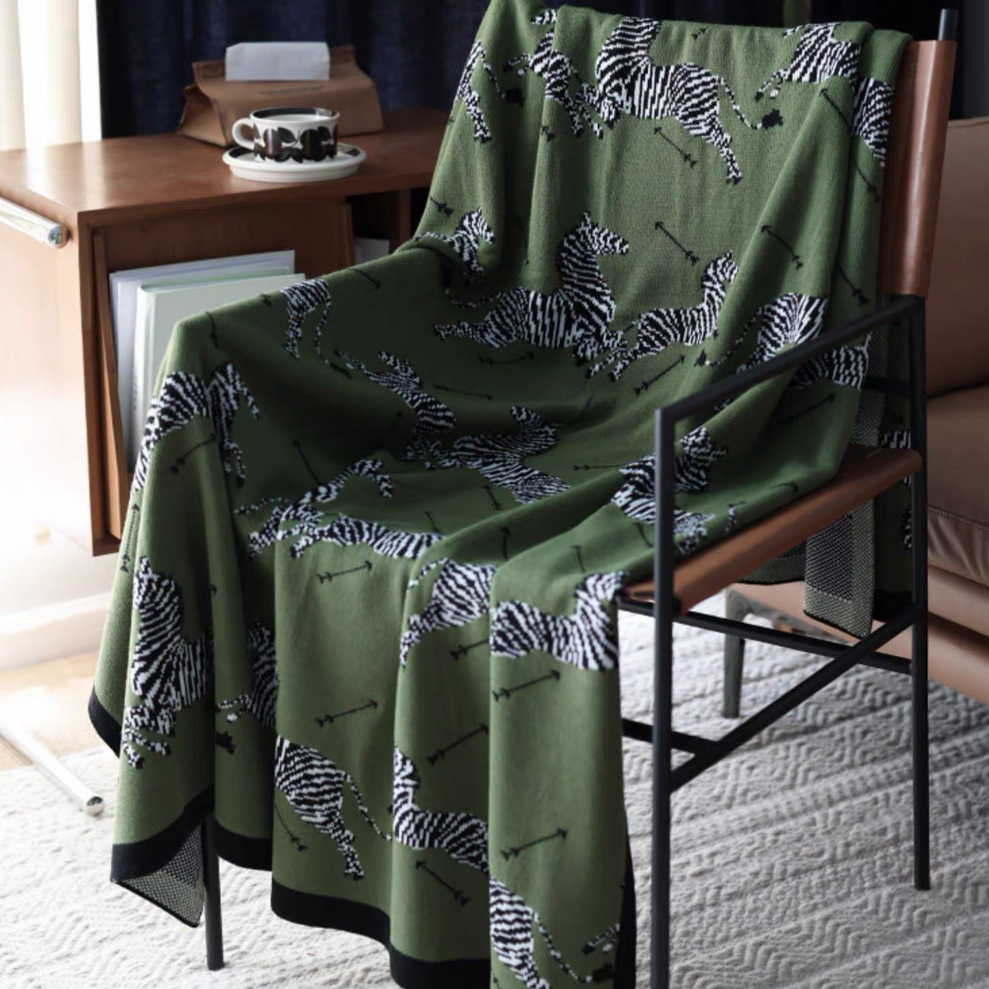 Soft & Cozy Zebra Safari Print Throw Blanket - Perfect for Sofa, Bed & Outdoor Picnics - Machine Washable & Hypoallergenic