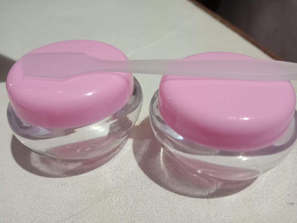 Cannagenix Acrylic Empty Cosmetic Jars (2-Pack) - Multi-Color Small Containers for Eyeshadow, Face Cream & Makeup Storage - Perfect for DIY Beauty Products & Travel Organizers
