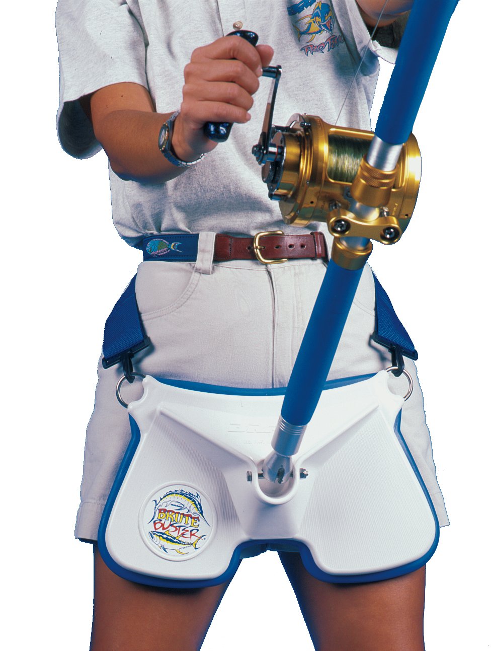 Men's Braided Safety Fishing Belt - Adjustable Blue & White Waist Belt for Small to Large Sizes | Perfect for Outdoor Fishing, Hiking & Work Safety Gear