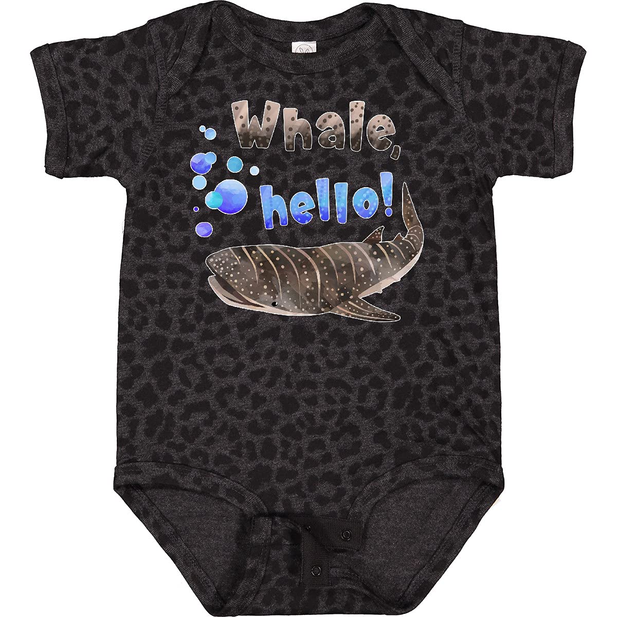 Inktastic Whale Hello Cute Whale Shark with Bubbles Baby Bodysuit - Adorable Infant Outfit for Beach, Pool & Summer Photoshoots