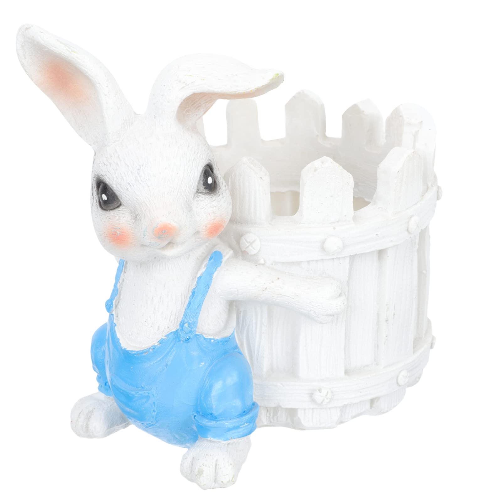 DOITOOL Rabbit-Shaped Resin Flower Pot - Cute Succulent Planter, Small Decorative Ceramic Pot for Indoor Plants, Home & Office Decor