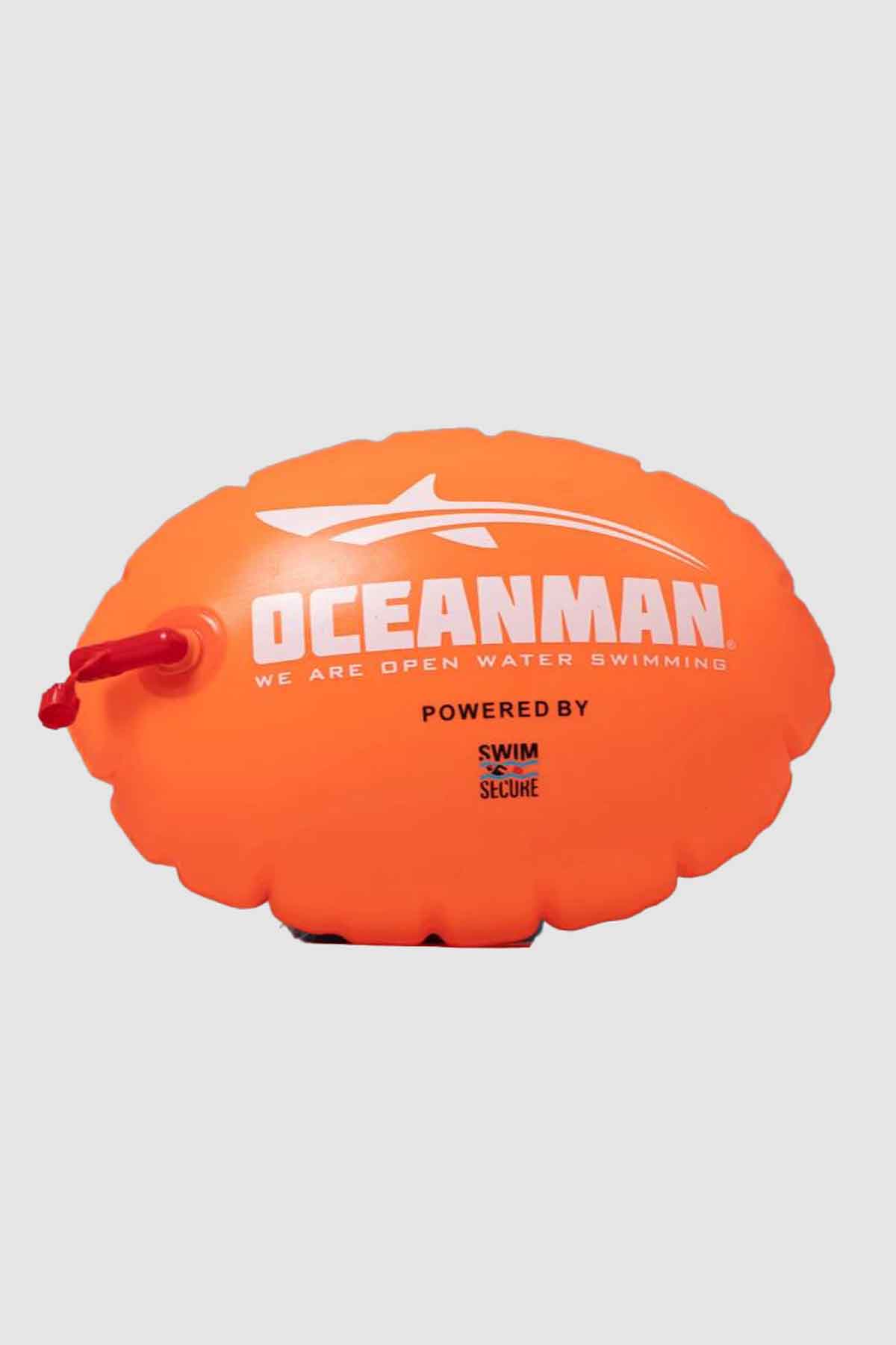 High Visibility Orange Swimming Buoy Tow Float - Safety Floatation Device for Open Water Swimming, Triathlon Training & Beach Activities