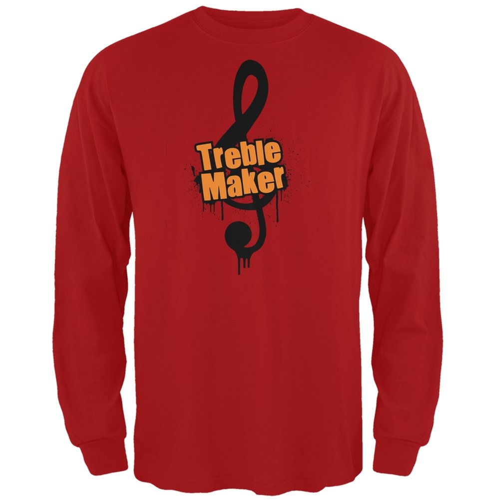 Old Glory Treble Maker Red Long Sleeve T-Shirt for Men - Small Size | Patriotic American Flag Graphic Tee for Casual Wear, Outdoor Activities & Holiday Events