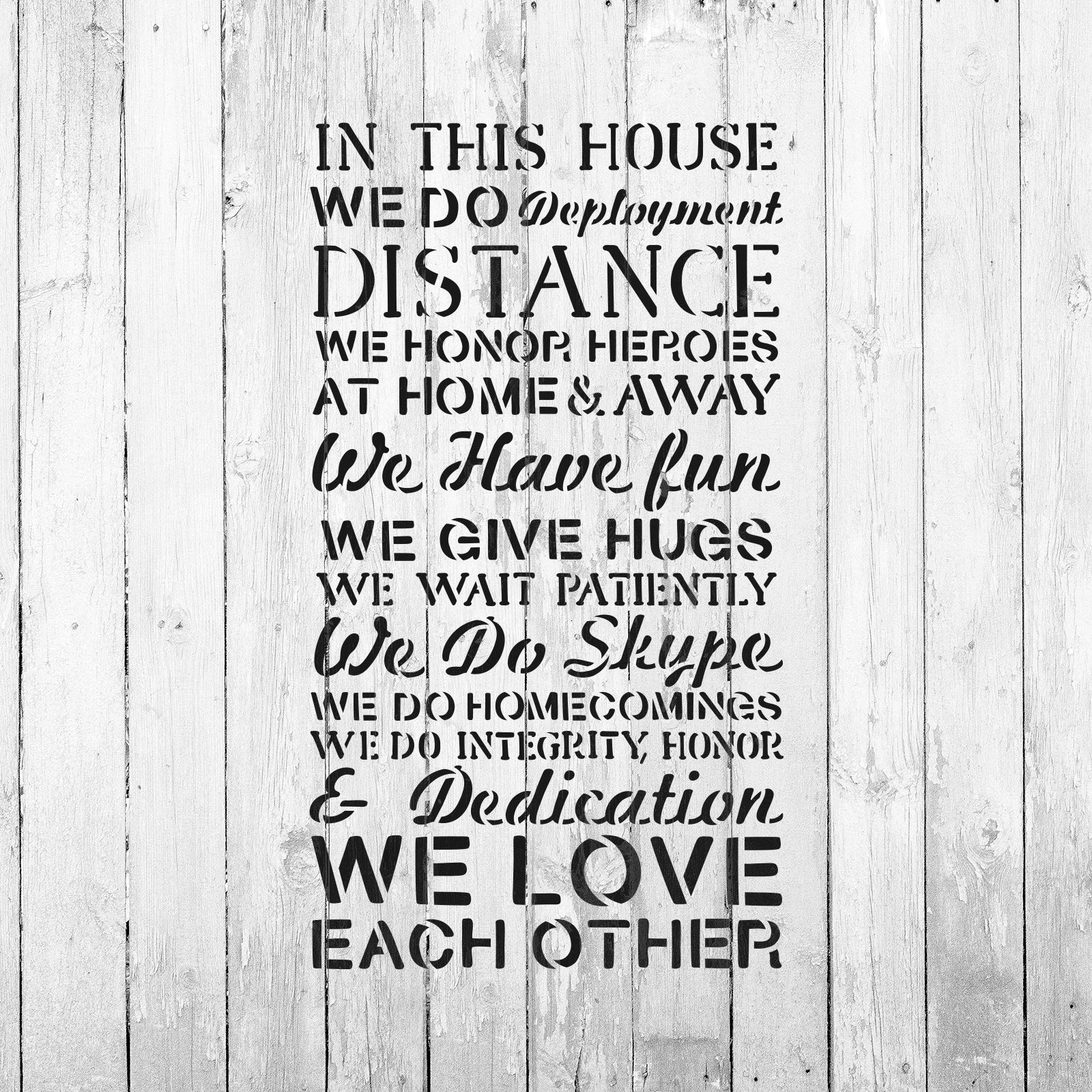 Military House Rules Stencil - DIY Home Decor Stencil for Military Families, Custom Wall Art, Personalized Signs | Perfect for Living Room, Bedroom, or Barracks Decor