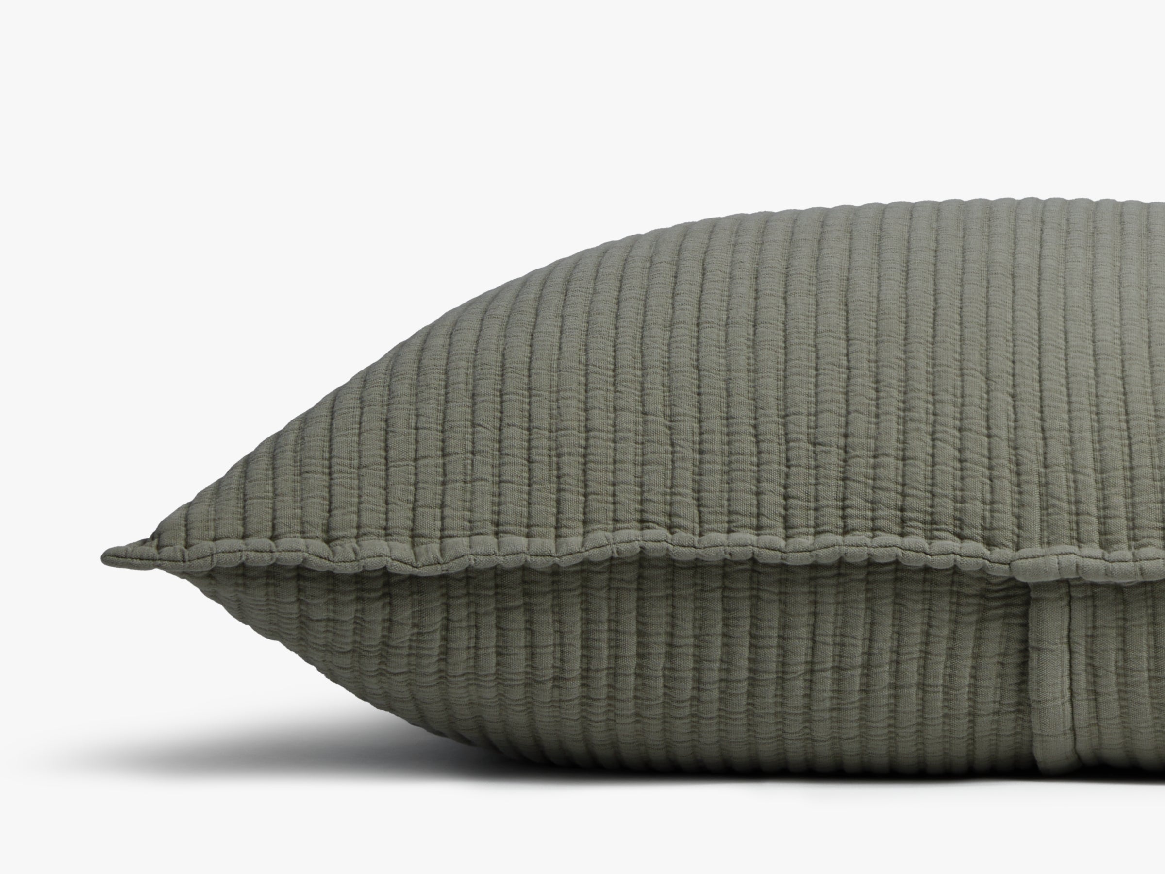 Luxury Matelasse Euro Sham Pillow Cover - Moss Green Quilted Bedding Decor for Master Bedroom & Guest Room