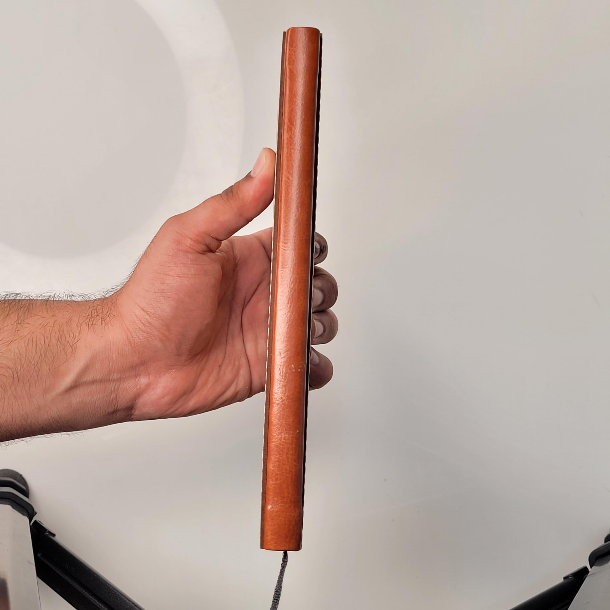 FONSIE Leather Journal for Women - 200 Page Lined Notebook with Pen Holder, Wooden Bookmark & Vintage Cover - 5.9