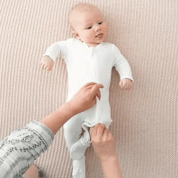 Kyte Baby Zipper Footie Pajamas - Soft Cloud Print Sleepwear for Infants & Toddlers - Perfect for Nighttime Comfort & Nursery Outfits