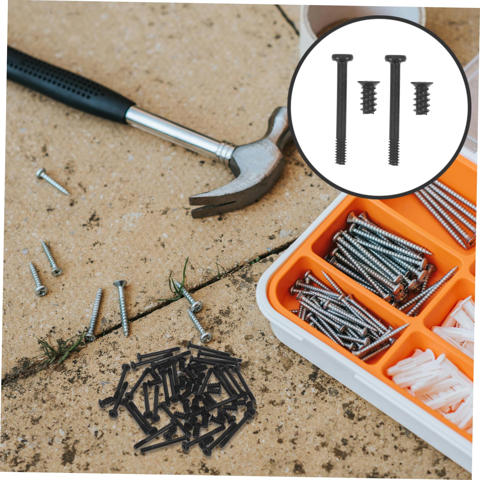 HOMOCONO M5 Flat Self-Tapping Screws Set - 30pcs Short Computer Fan Screws for PC Cooling, Laptop Repair, and DIY Electronics Assembly