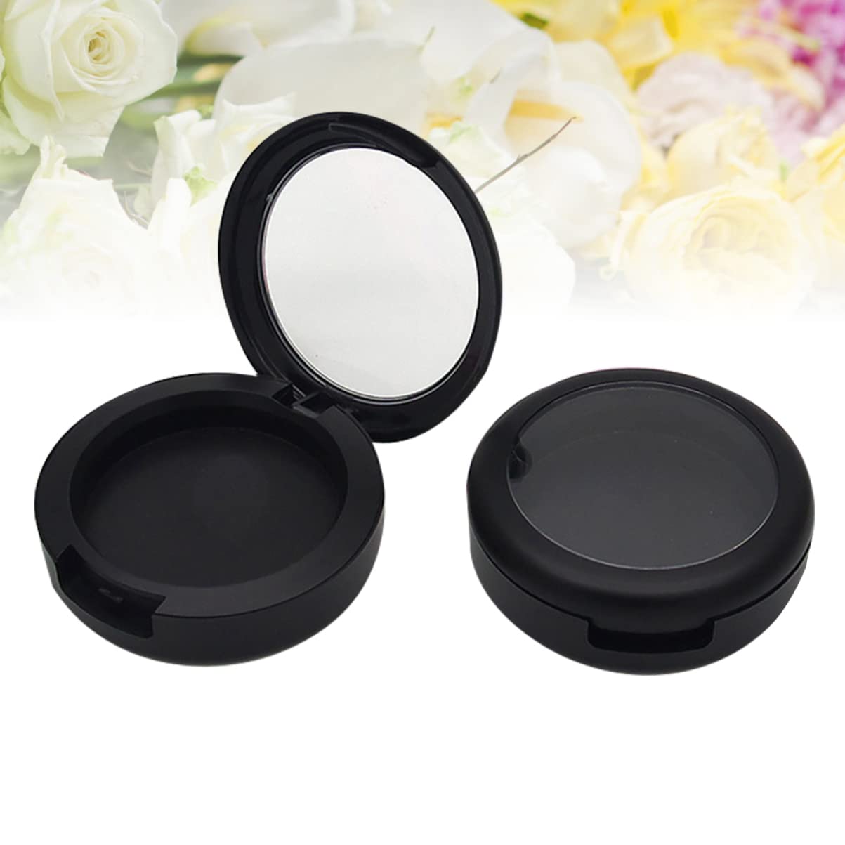Beaupretty 2-Pack Round Refillable Travel-Size Plastic Cosmetic Containers - Leakproof & Odorless for Blush, Creams & Liquids | Perfect for Makeup Travel Kit & Daily Beauty Storage