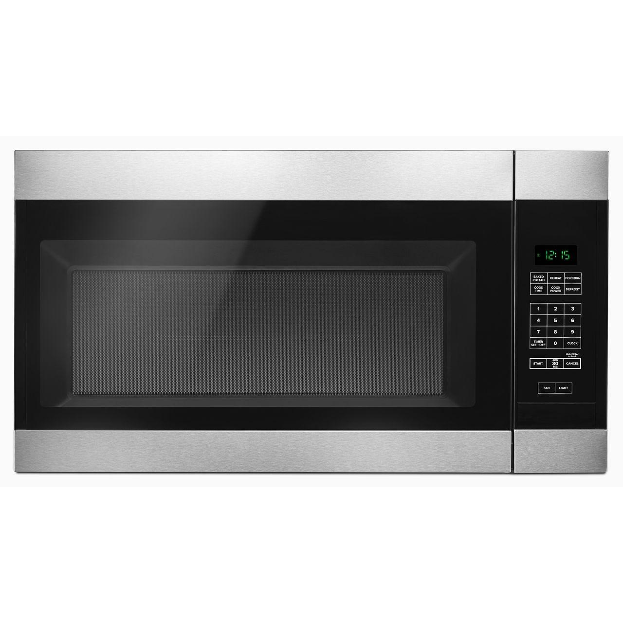 Amana 30-Inch 1.6 Cu.Ft Over The Range Microwave Oven YAMV2307PFS - Perfect for Kitchen Remodeling & Space-Saving Cooking