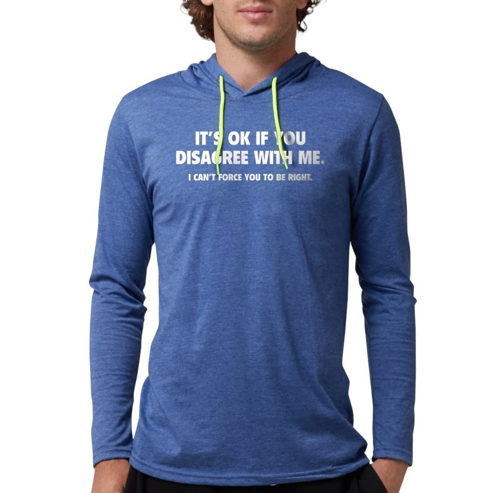 Disagree With Me Funny Long Sleeve Hoodie T-Shirt - Sarcastic Humor Graphic Pullover for Men & Women - Perfect for Political Debates, Office Pranks, and Protest Events