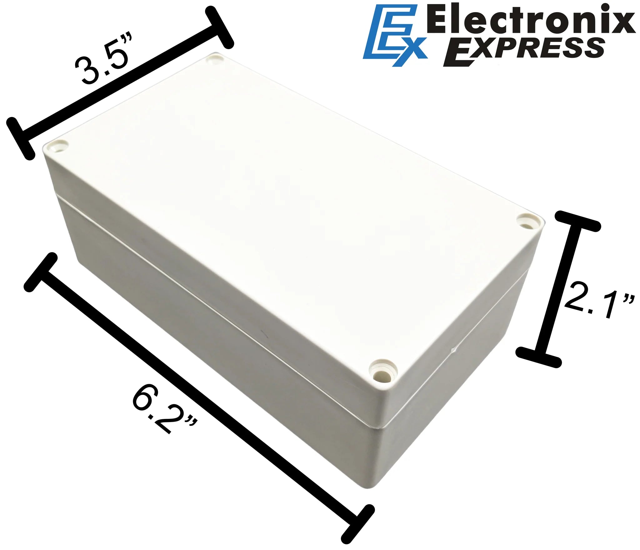 ABS Plastic Electronic Project Box with 4 Screws & Lid - 6.2