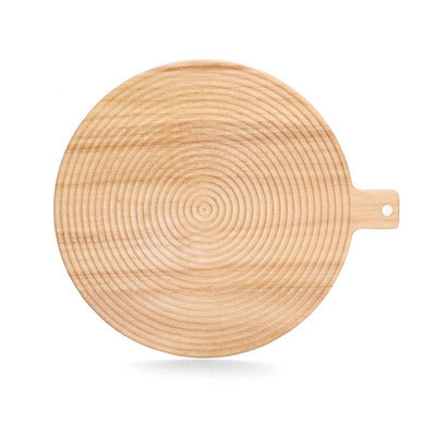 Premium Rubberwood Round Cutting Board with Handle - Durable & Eco-Friendly Kitchen Essential for Chopping, Slicing & Serving - Perfect for Home Cooks & Professional Chefs