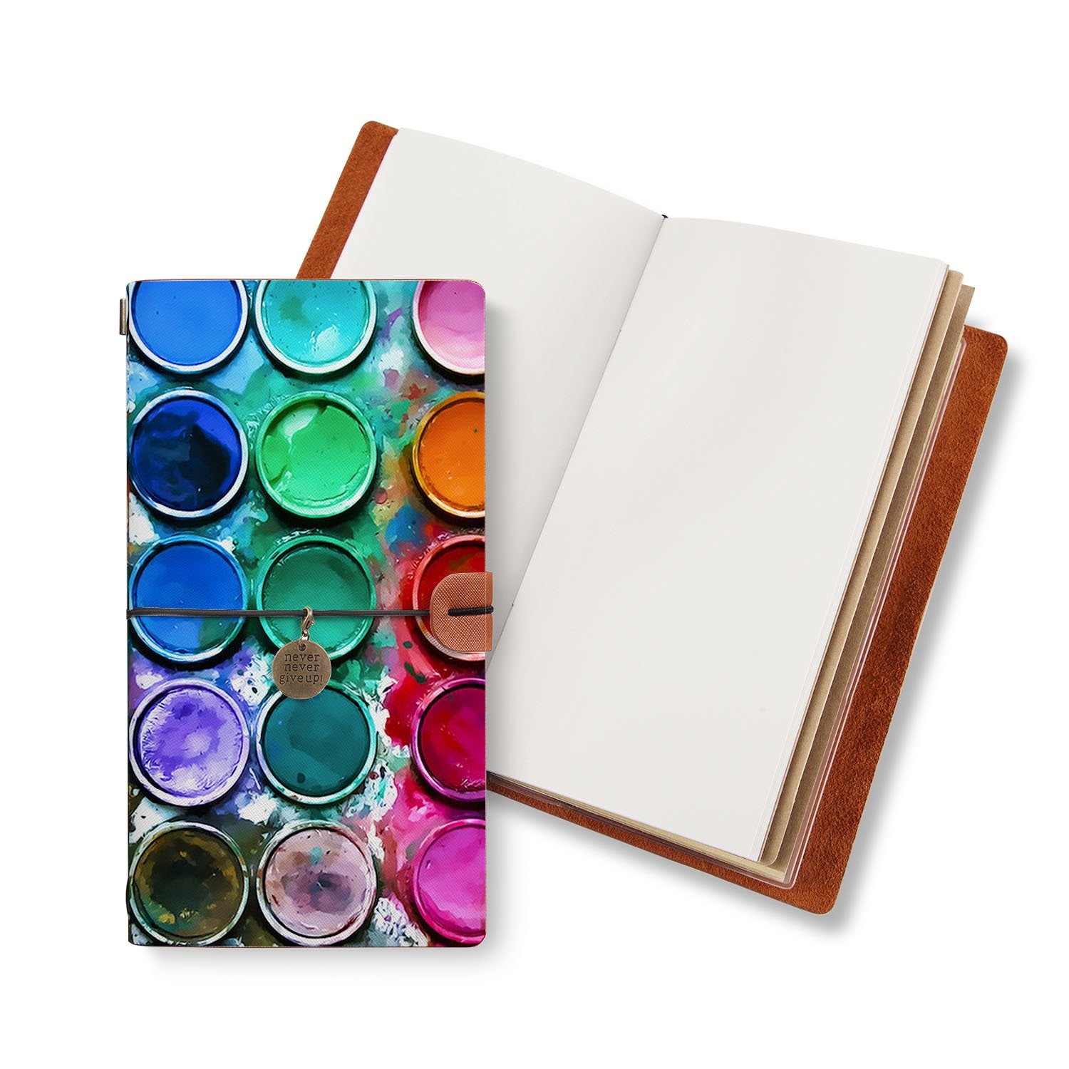 Premium Traveler's Notebook for Science Enthusiasts - Durable Leather Journal for Research, Experiments & Field Notes - Perfect for Scientists, Students & Outdoor Explorers