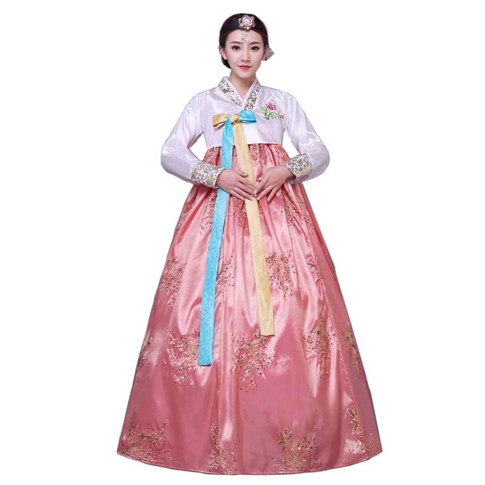Traditional Korean Hanbok Dress for Women - Elegant Long Sleeve Palace Hanboks Costume for Wedding, Dance & Cosplay | Perfect for Cultural Events, Festivals and Asian Themed Parties