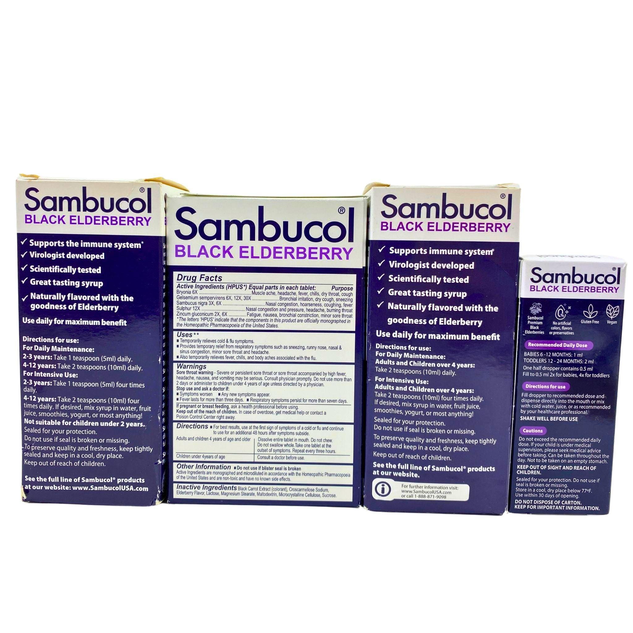 Sambucol Elderberry Gummies & Syrup Assorted Mix - 38 Pcs Immune Support Supplement for Kids & Adults - Perfect for Cold & Flu Season, Travel & Daily Wellness