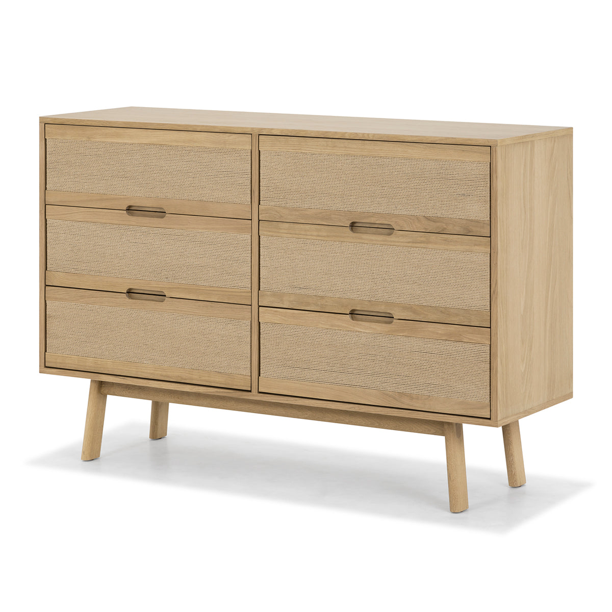 Arigato Timber 6-Drawer Wooden Dresser for Bedroom - Solid Wood Chest of Drawers with Spacious Storage for Clothes, Bedding & Accessories | Perfect for Master Bedroom, Guest Room & Nursery Organization