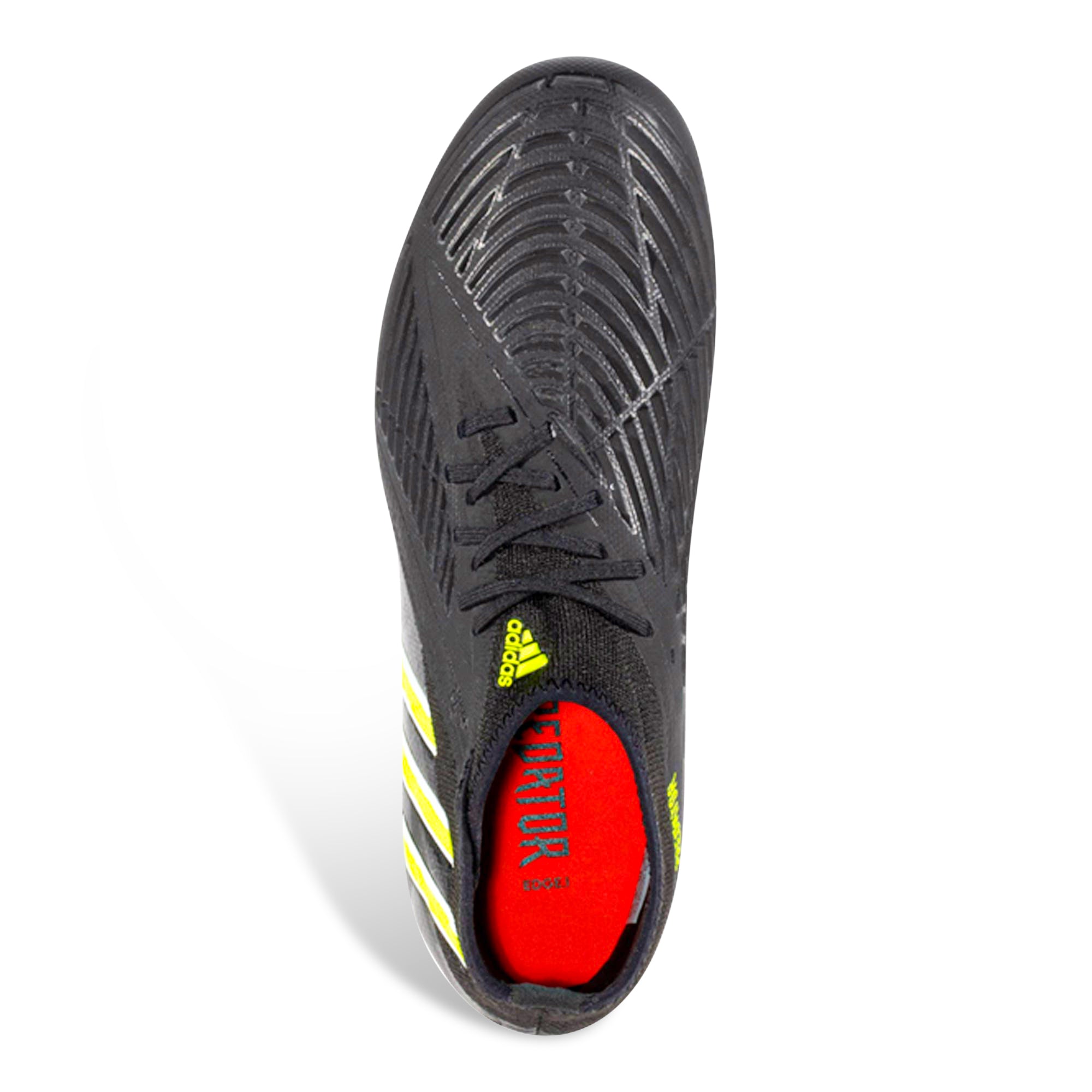 Adidas Jr. Predator Edge.1 FG Soccer Cleats for Kids - Core Black/Solar Yellow - Lightweight Football Shoes for Youth Players - Perfect for Turf Matches and Training Sessions