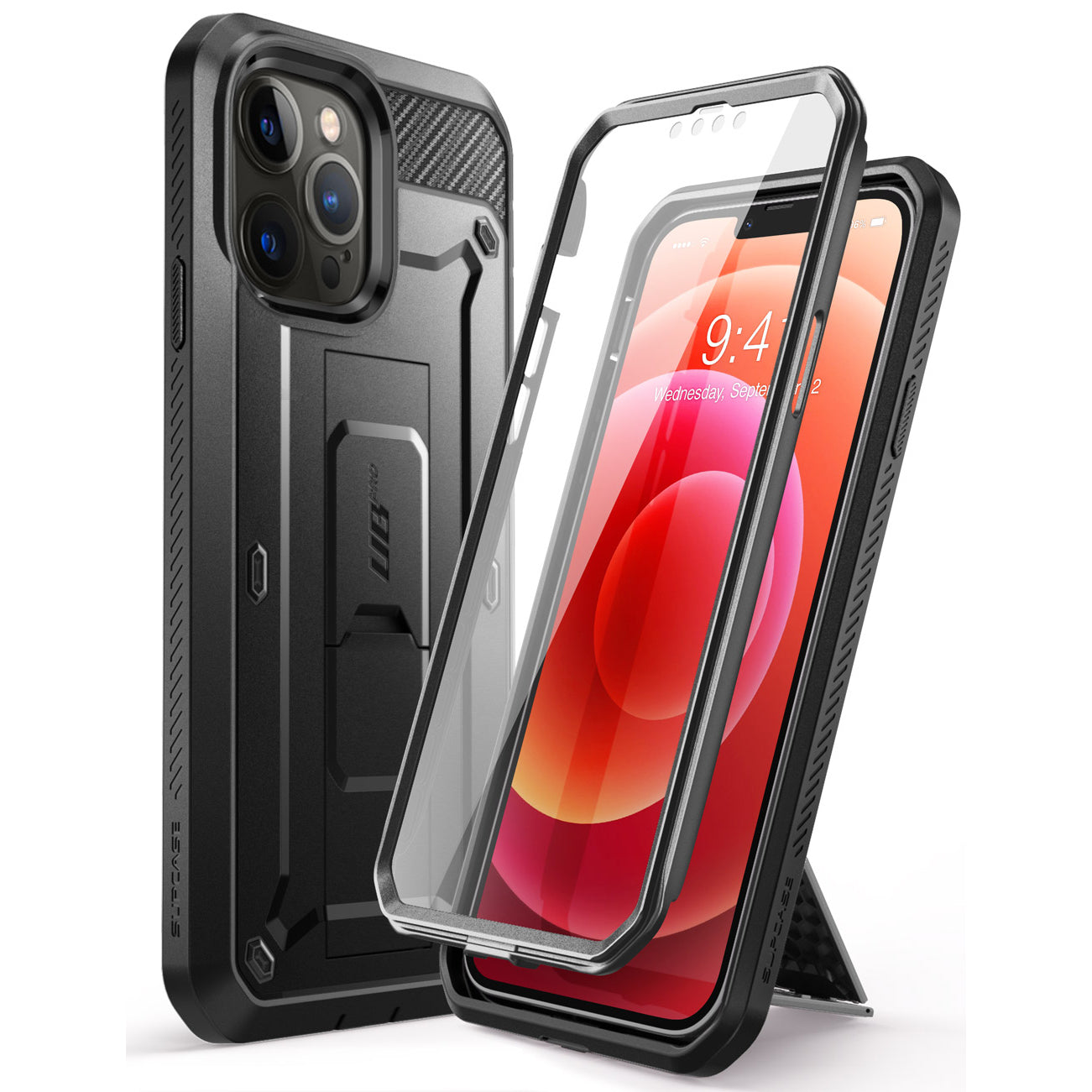 iPhone 13 Pro Max Case 6.7 Inch - Unicorn Beetle Pro Rugged Protective Cover with Shockproof & Drop Protection - Perfect for Outdoor, Work & Daily Use (Black)