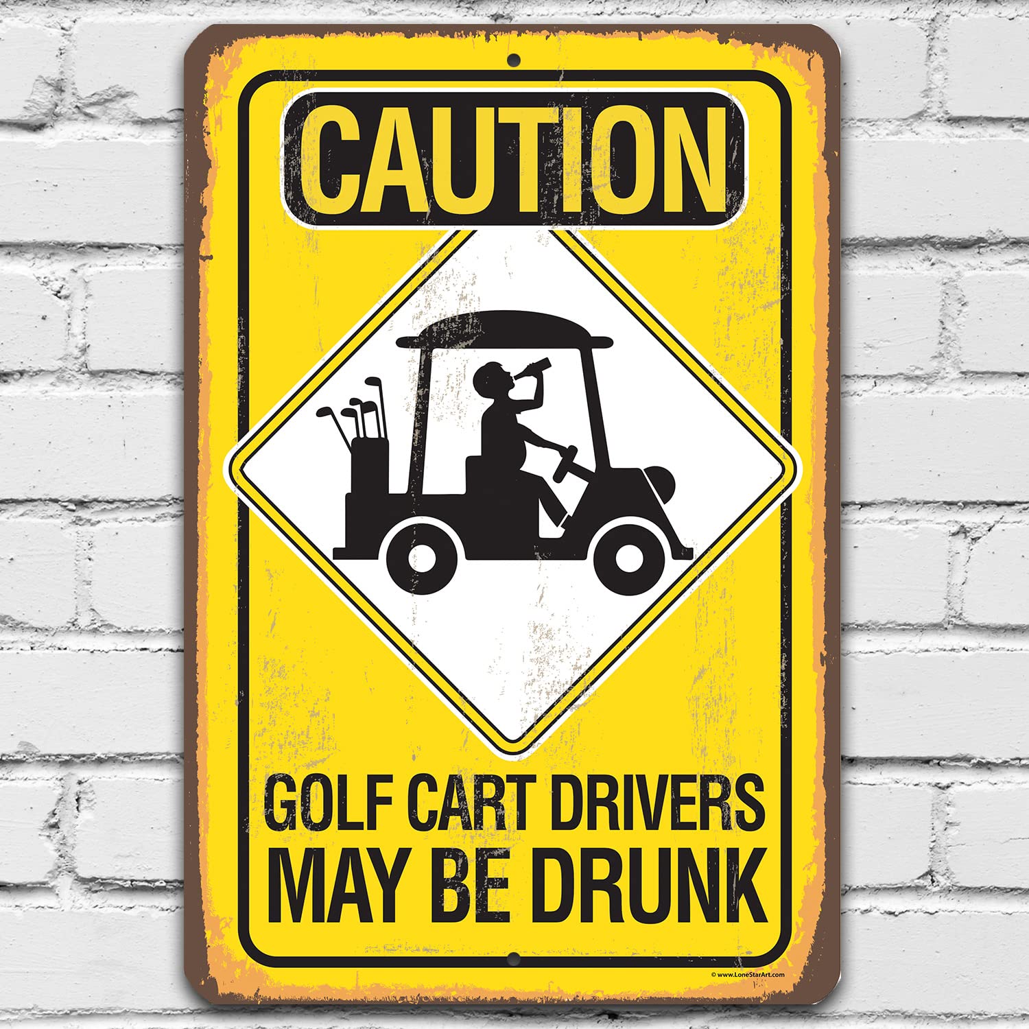 Vintage Tin Golf Sign - Durable Metal Wall Decor for Indoor & Outdoor Use - Funny Sports Gift for Golf Lovers - Perfect for Man Cave, Garage, or Golf Clubhouse Decor