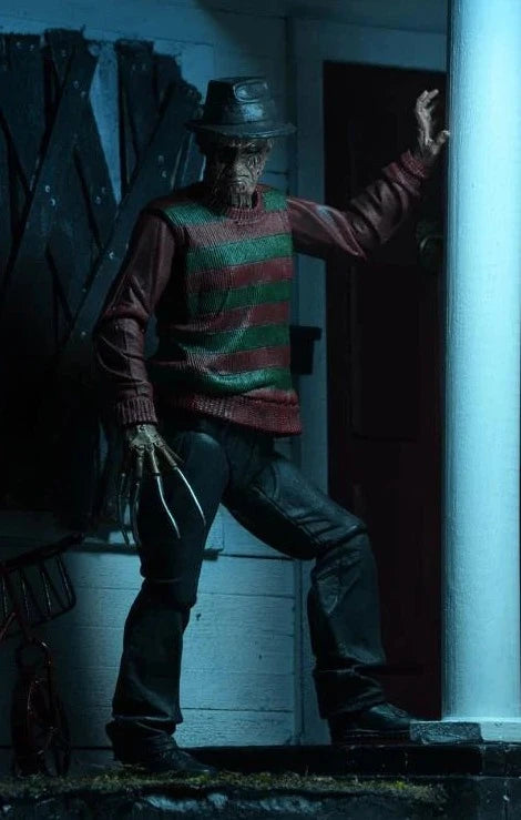 NECA Ultimate Freddy Krueger Action Figure - Nightmare on Elm Street Horror Movie Collectible - Perfect for Halloween Decor & Horror Fan Collections