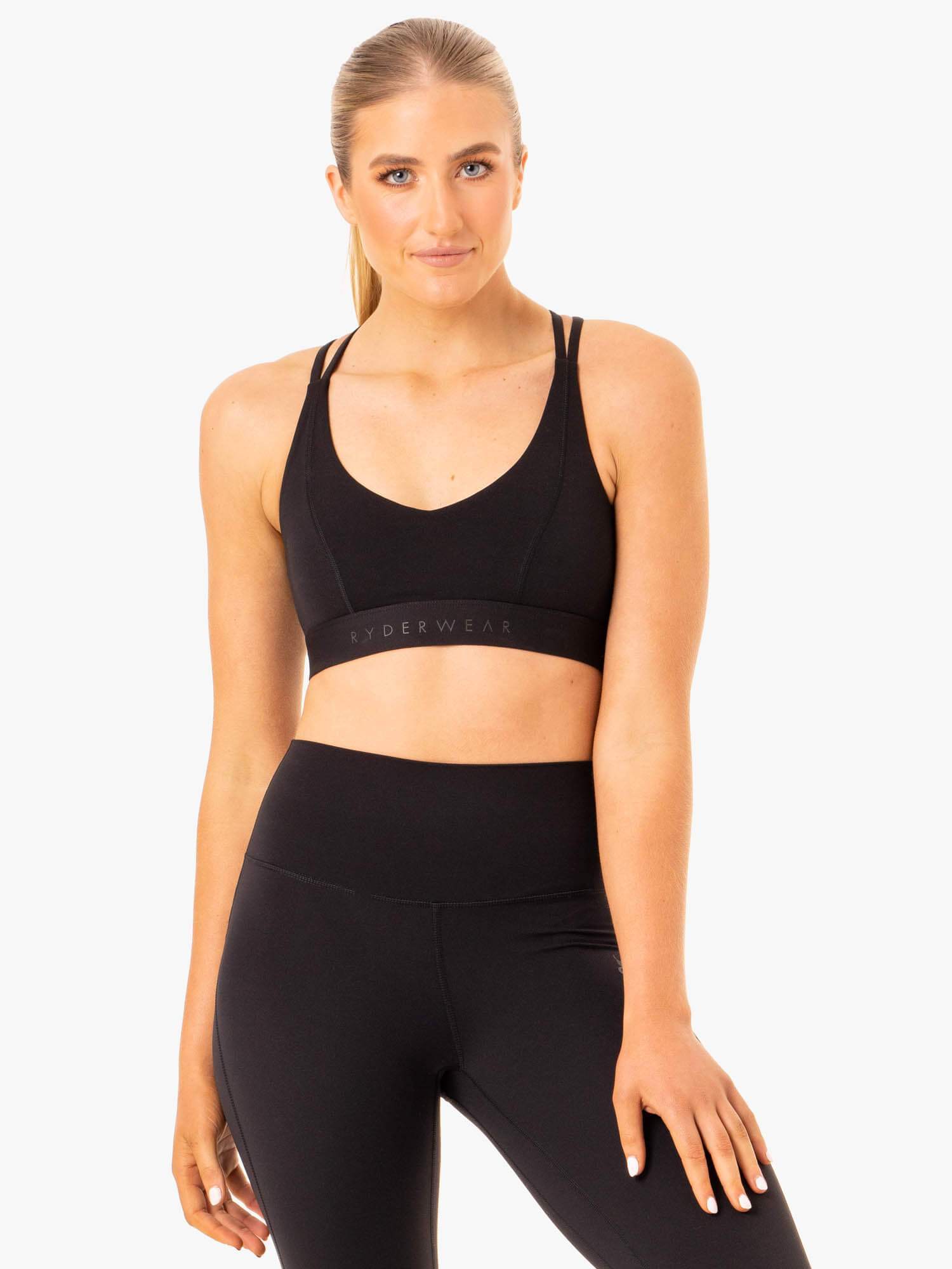 NKD Align Sports Bra for Women - High Support Workout Bra, Seamless Yoga Bra, Breathable & Moisture Wicking - Black | Perfect for Gym, Running, Yoga & Fitness Training