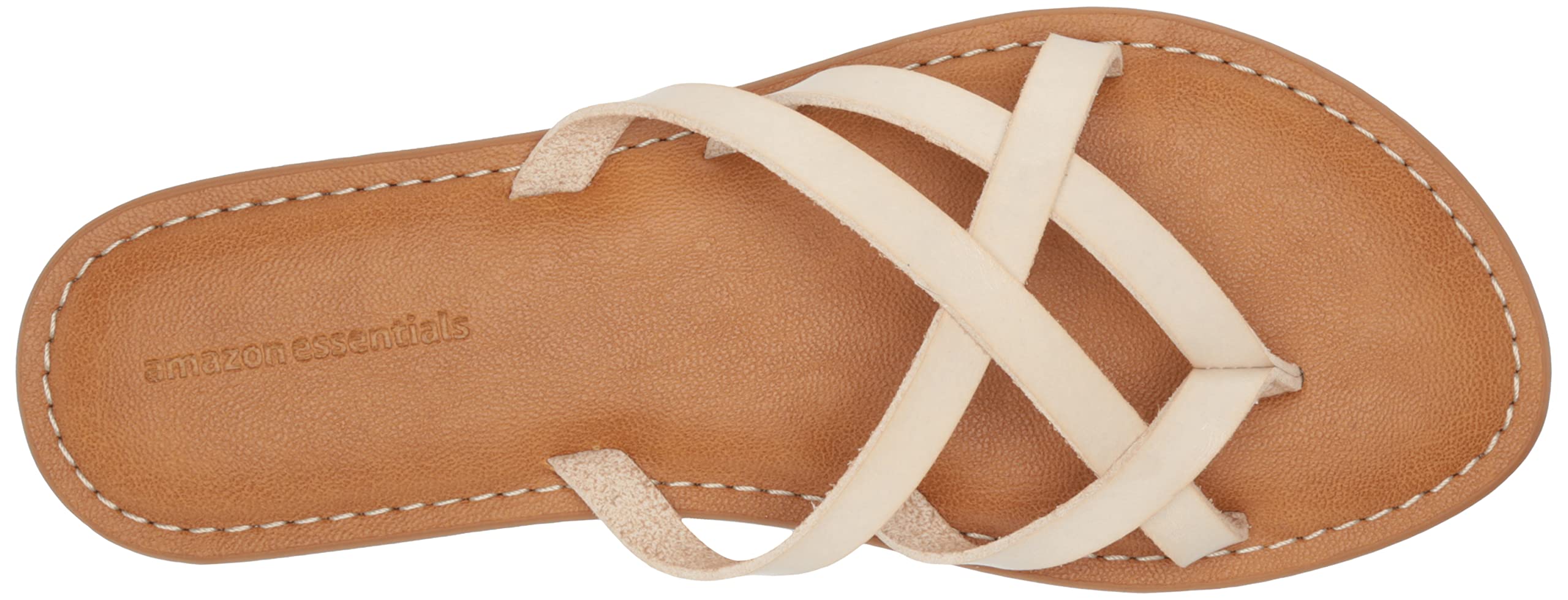 Amazon Essentials Women's Strappy Slide Flat Sandal - Comfortable Summer Casual Shoes for Beach, Pool, and Everyday Wear