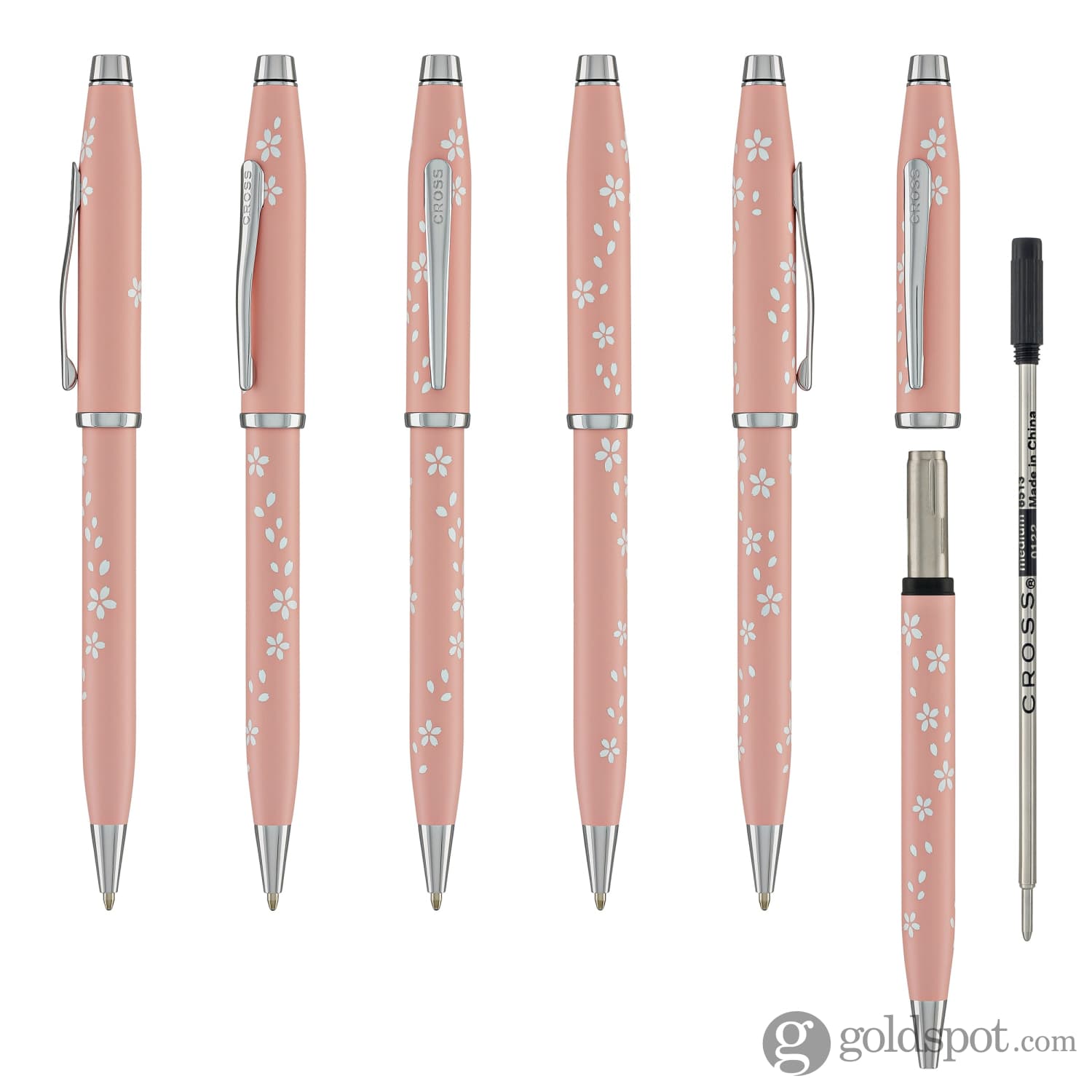Cross Century II Cherry Blossom Ballpoint Pen - High Gloss Pink Lacquer & Chrome Finish - Elegant Writing Instrument for Office, Gifts & Special Occasions