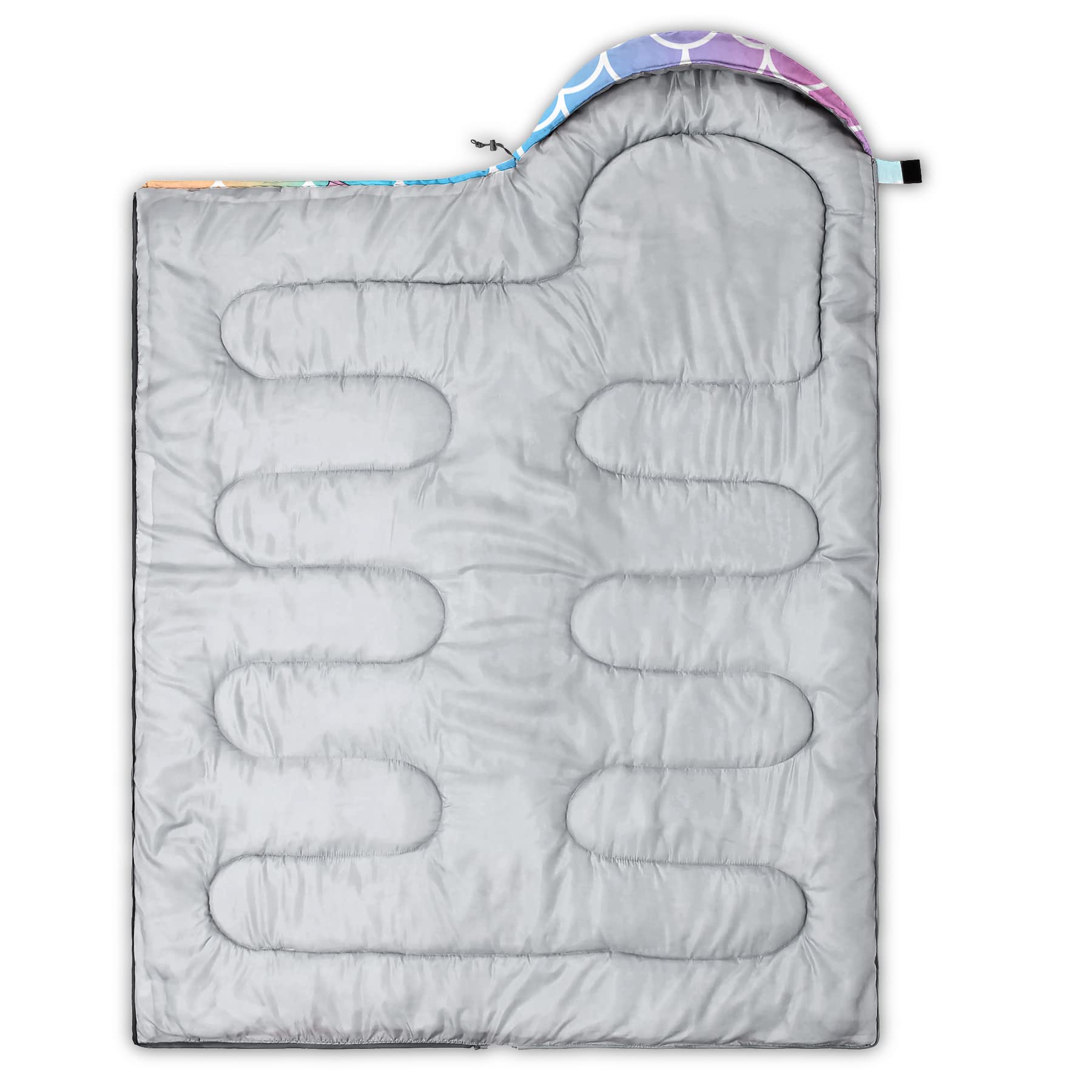 QOOMO 3 Season Lightweight Waterproof Sleeping Bag for Adults & Kids - Warm & Cool Weather Camping Gear for Travel, Hiking, Backpacking & Outdoor Adventures