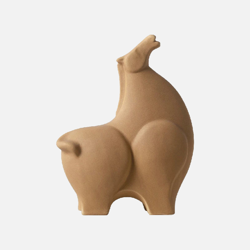 Handmade Safari Ceramic Sculpture - African Wildlife Decor for Home & Office - Perfect for Living Room, Bookshelf, or Desk Display