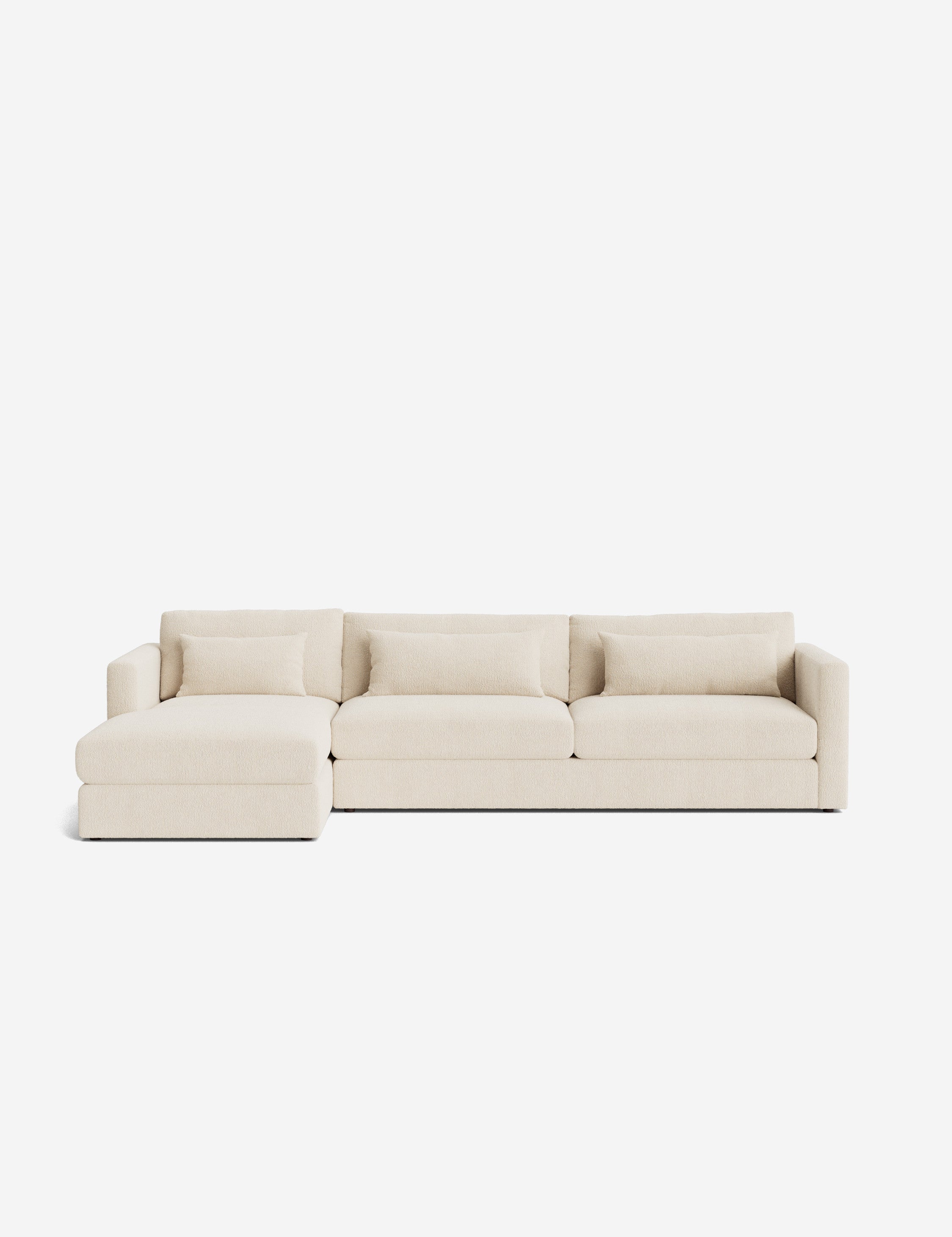 Durham Chaise Sectional Sofa - Modern L-Shaped Couch with Chaise Lounge | Comfortable Fabric Upholstery for Living Room, Family Room & Home Theater
