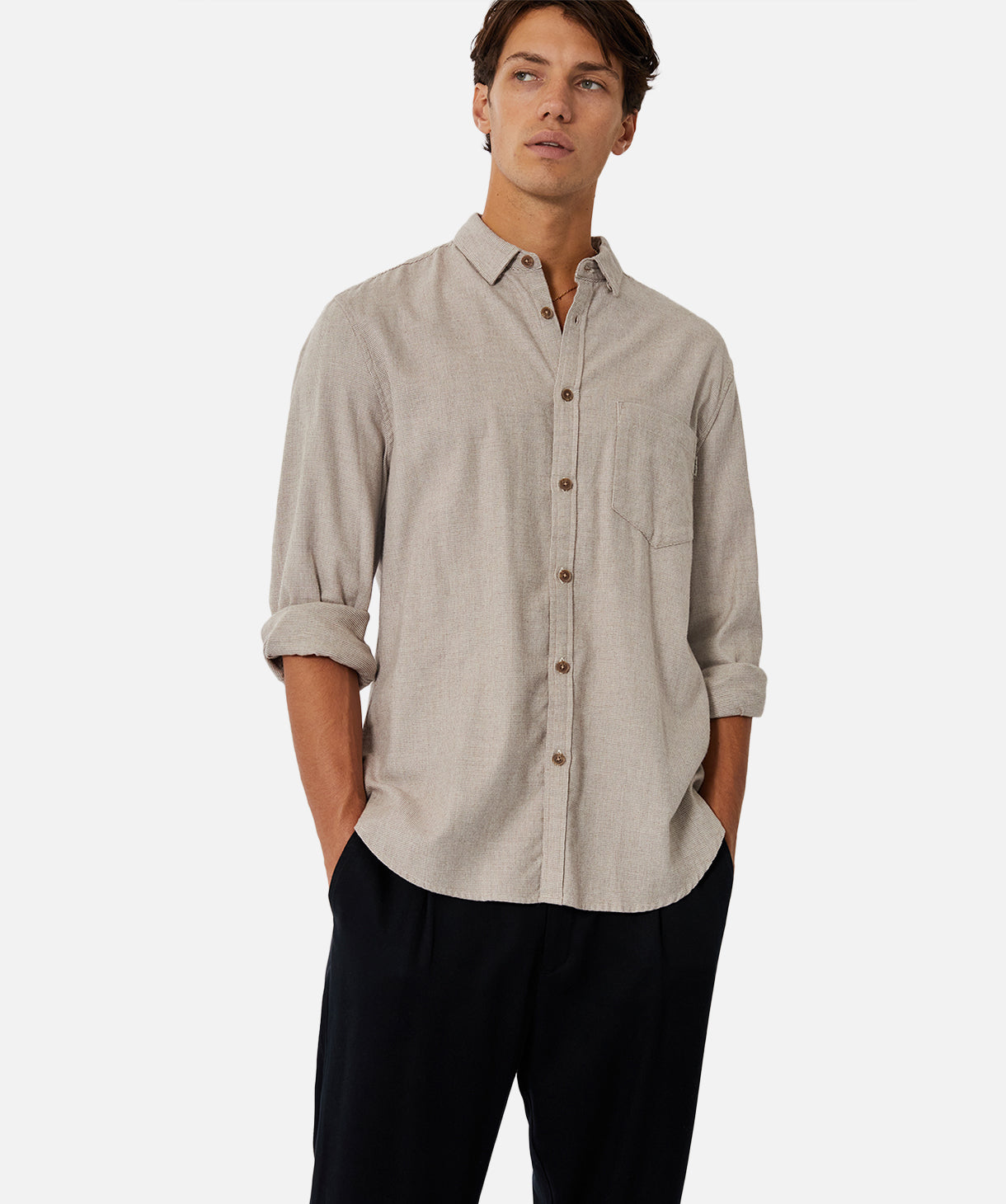 The Rockford LS Shirt - Premium Tweed Button-Up for Men | Casual & Business Wear | Perfect for Office, Dates & Outdoor Events