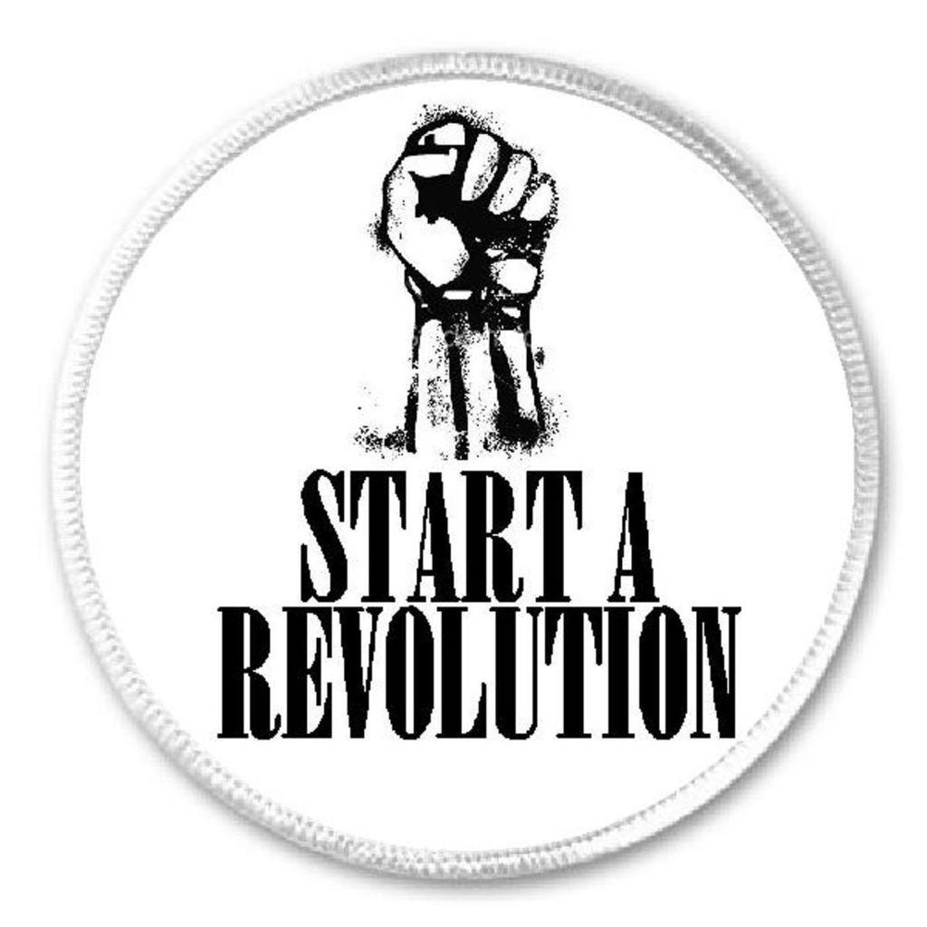3 Inch Circle Sew On or Iron On Political Revolutionary Patch - DIY Custom Embroidered Badge for Jackets, Bags & Hats - Protest & Activism Accessories