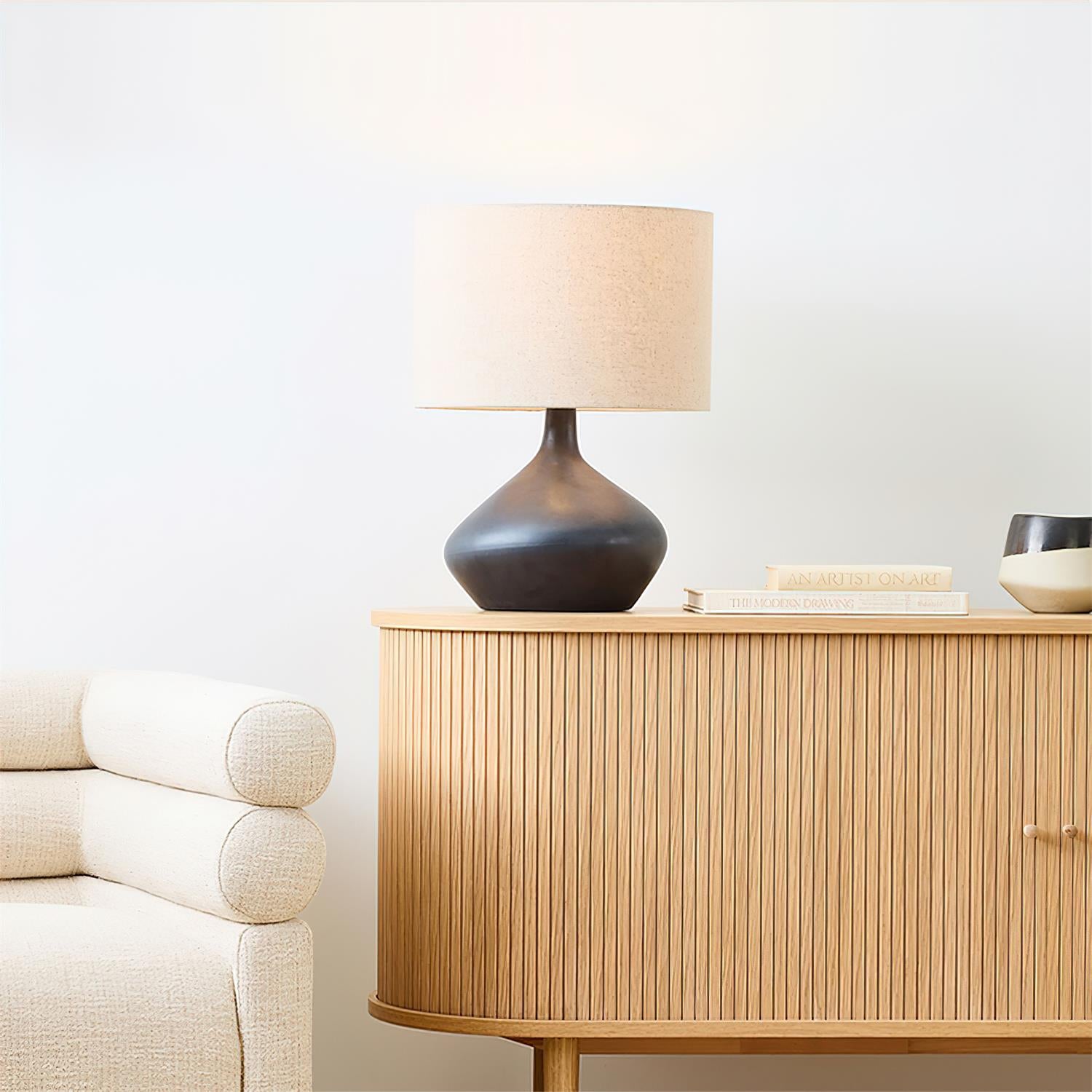 Zen Table Lamp - Modern Minimalist Bedside & Desk Light for Home Office, Reading, and Relaxation