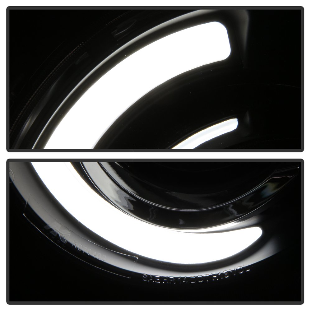 Jeep Renegade 2015-2017 LED DRL Headlight Tubes - Black/Clear Lens for Enhanced Visibility & Style | Perfect for Off-Roading & Night Driving