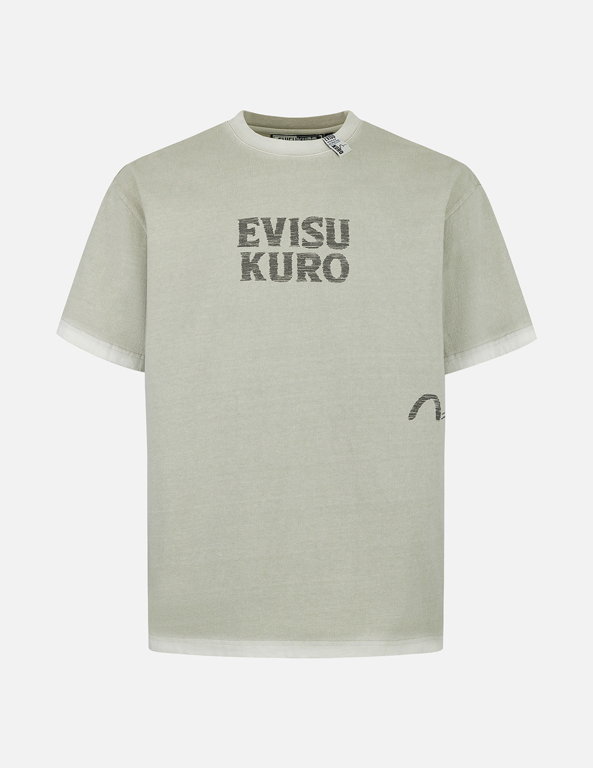 Seagull & Logo Print Washed Relaxed Fit T-Shirt for Men - Comfortable Casual Tee for Beach Outings & Summer Style