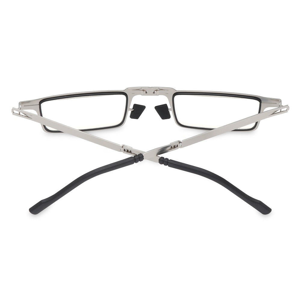 Foldable Blue Light Blocking Reading Glasses with Case - Anti-Eye Strain for Computer Work, Reading & Screen Time (2 Pack)