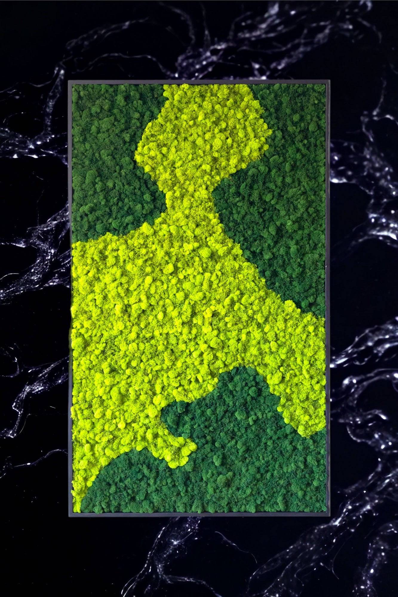 Preserved Moss Wall Art - Natural Green Moss Decor for Home & Office - Perfect for Living Room, Bedroom, or Indoor Garden Decor