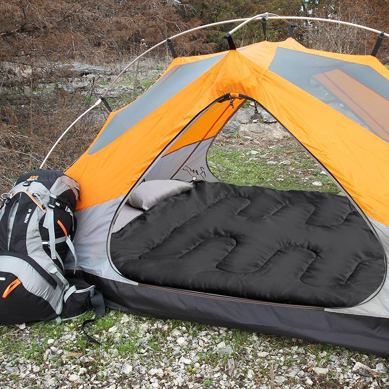 10 Pack Envelope Sleeping Bags for Adults - 4 Season Lightweight Warm & Cold Weather Sleeping Bags - Indoor Outdoor Camping, Backpacking, Hiking, Emergency Survival Gear