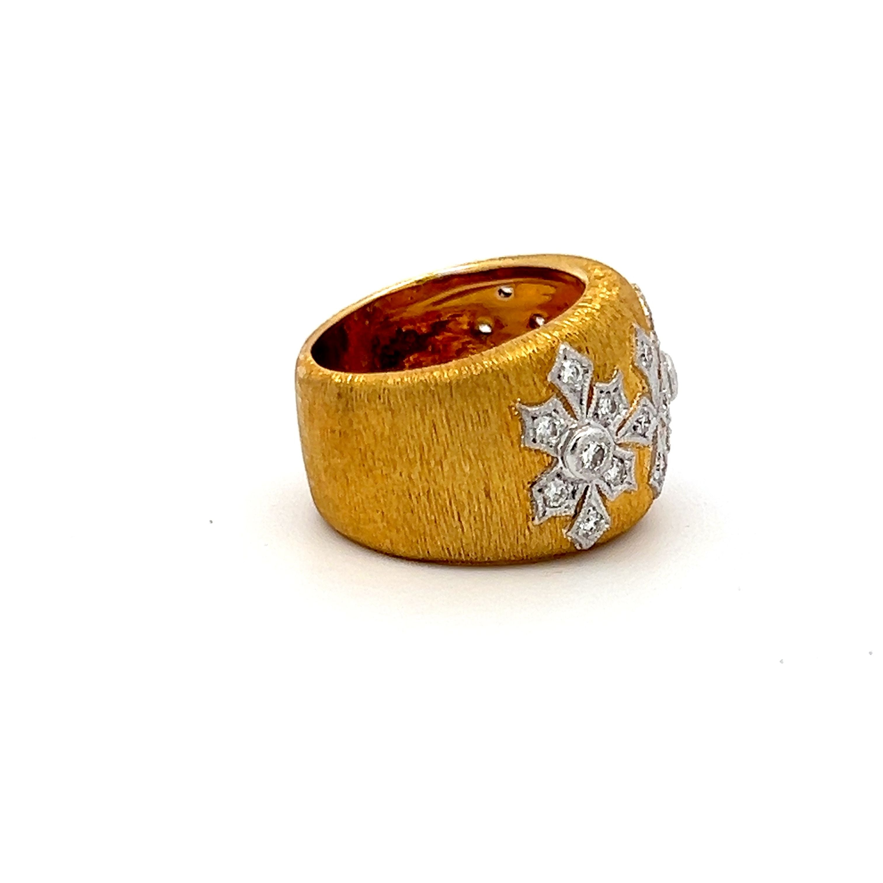 0.58 Carat Round Brilliant I SI1 Diamond 18K Yellow Gold Cocktail Ring for Women - Elegant Engagement, Anniversary & Special Occasion Jewelry Gift