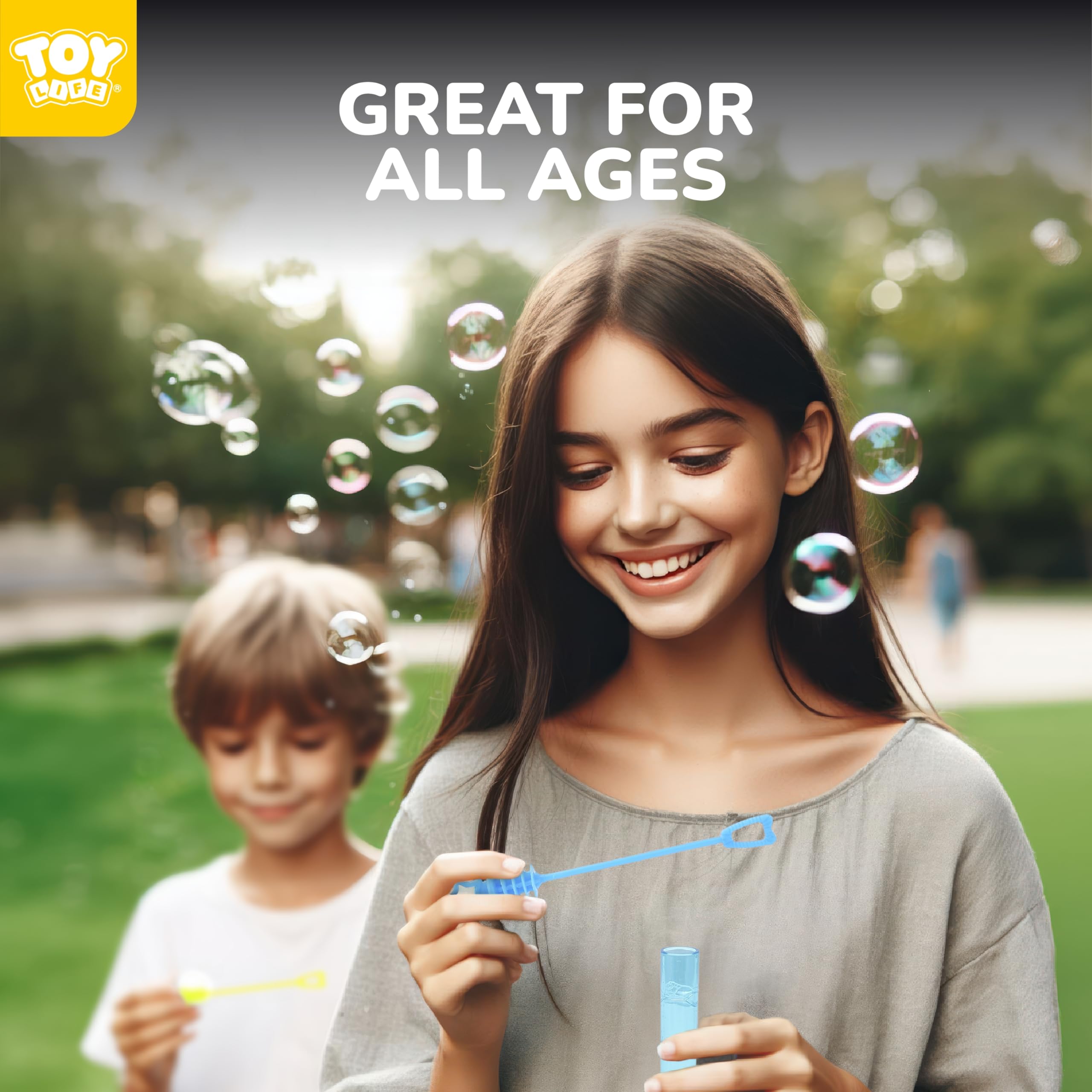 TOY Life Bubble Wands for Kids - Bulk Mini Bubble Party Favors, Toddler Bubbles (1-3 Years), Bubble Toys for Outdoor Play & Birthday Parties - Burbujas para Niños