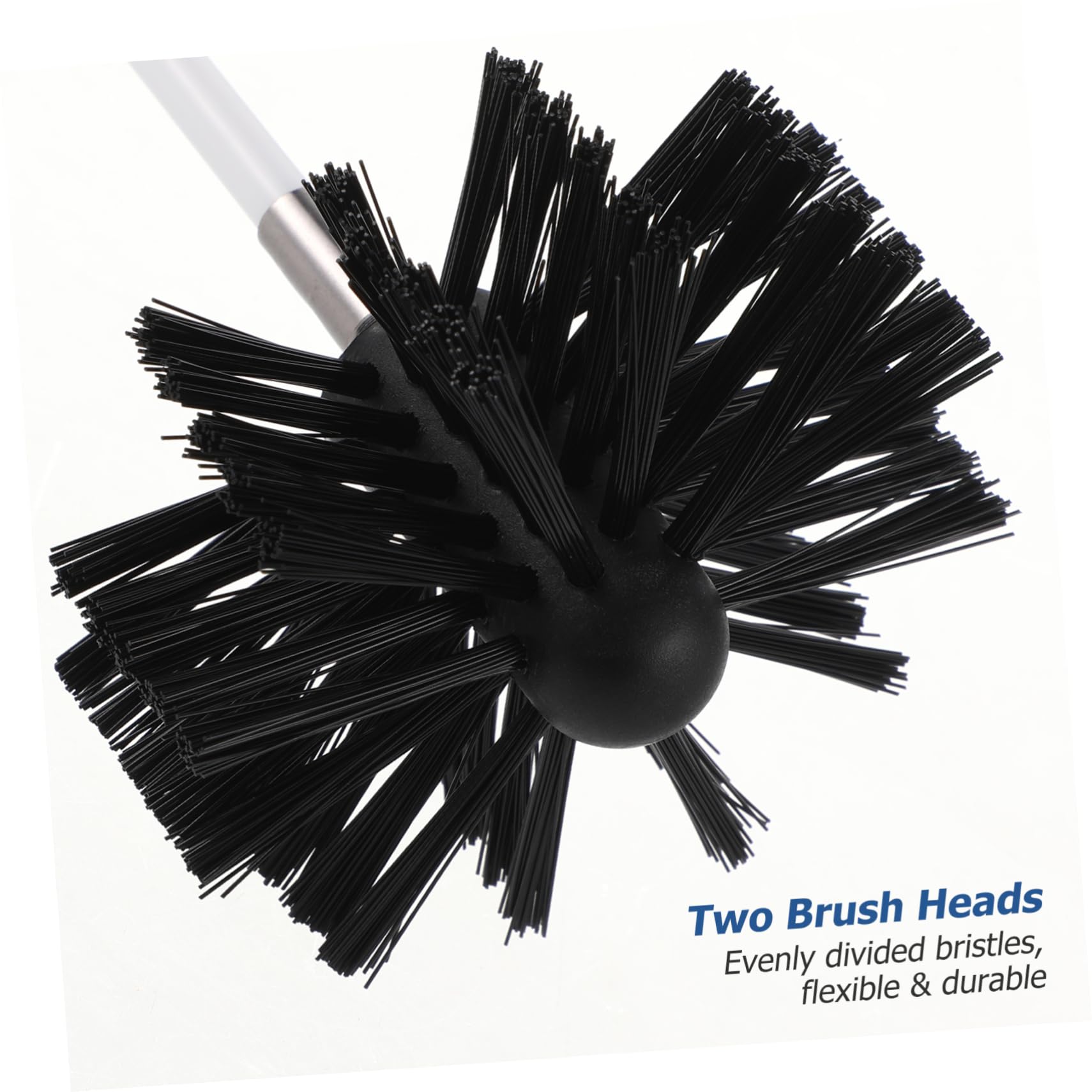 Veemoon 18-Piece Flexible Chimney Brush Kit with 2 Brush Heads & Hexagonal Handle - Easy Cleaning for Fireplaces, Wood Stoves, and HVAC Ducts